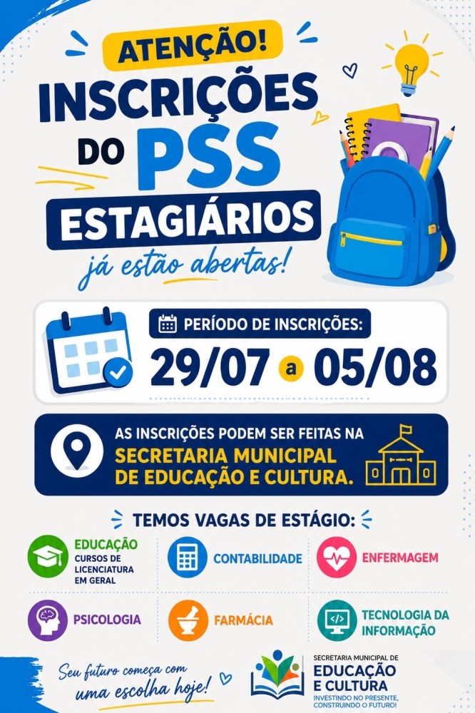 Prefeitura de Nossa Senhora das Graças abre Processo Seletivo Simplificado para contratação de estagiários